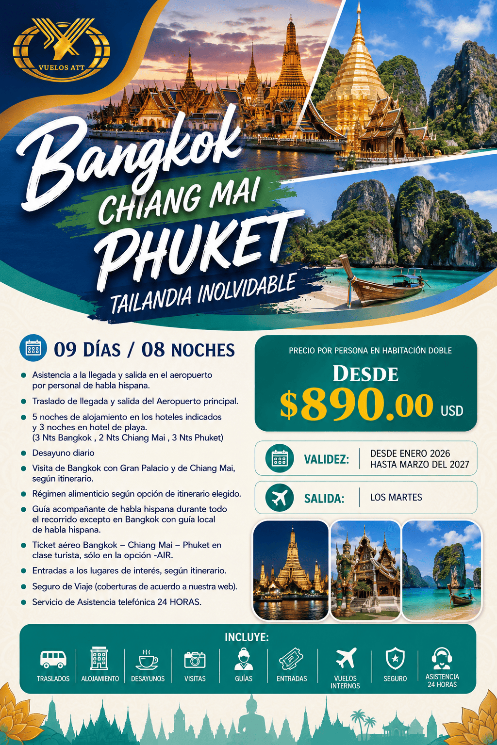 BANGKOK – CHIANG MAI – PHUKET